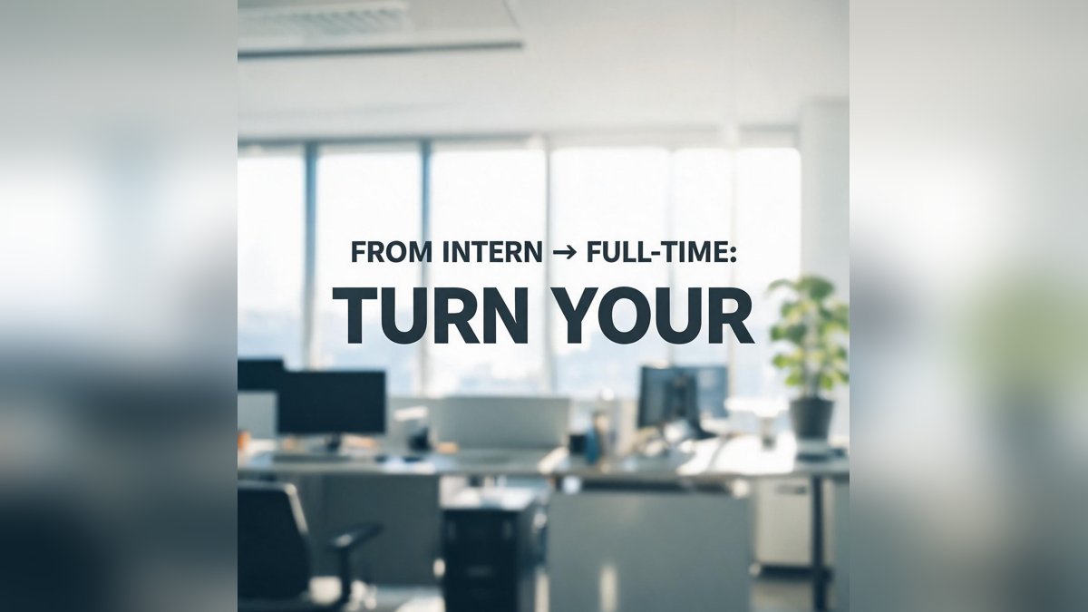 From Intern to Full-Time: How to Turn Your Internship Into a Job Offer