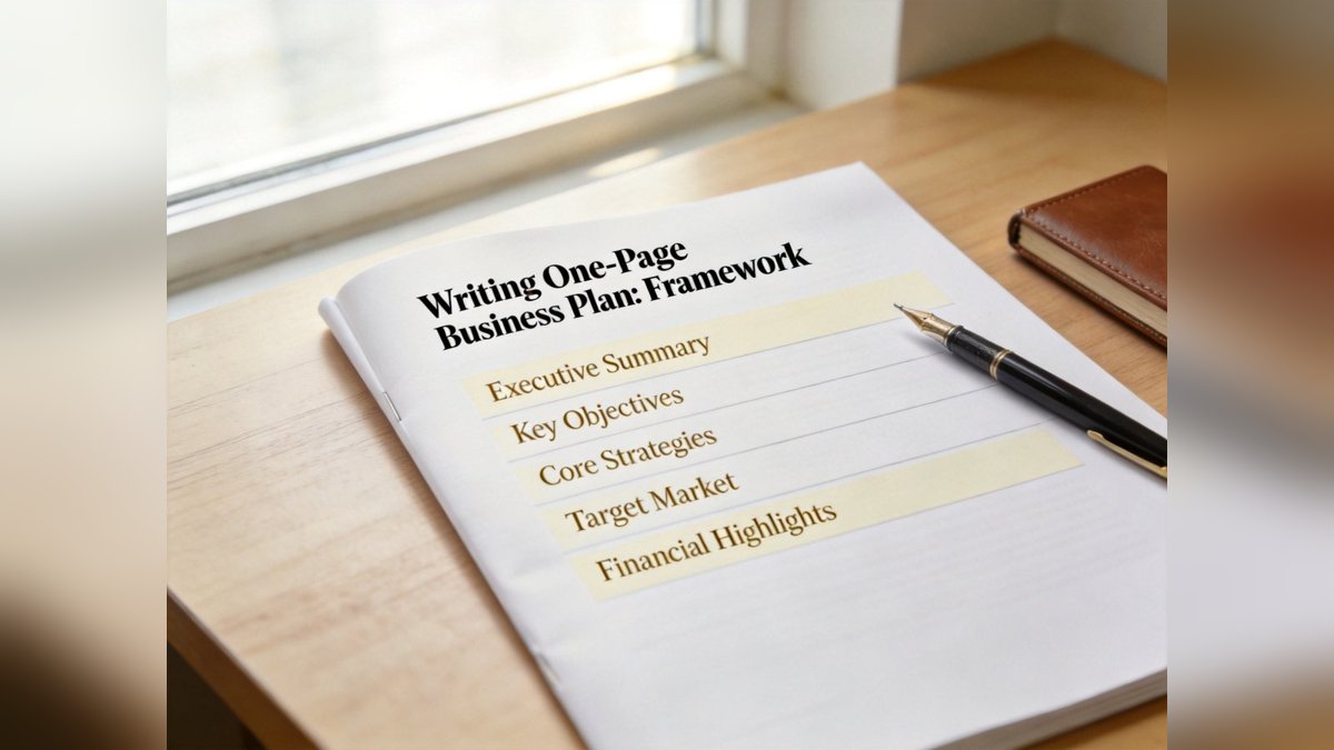 Writing a One-Page Business Plan: A Simple